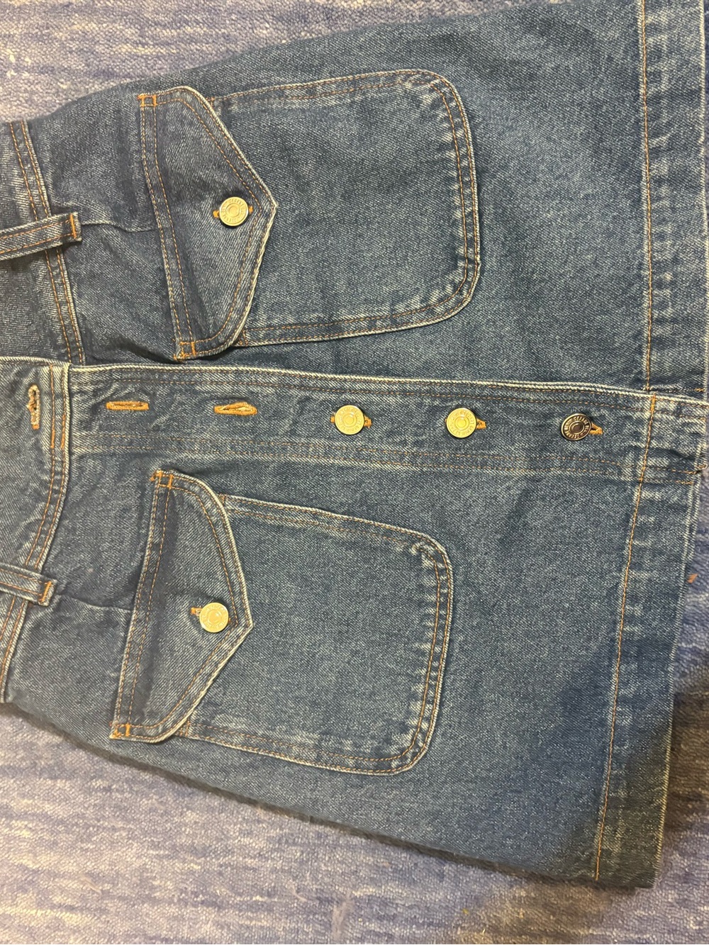 Sezane Denim mini skirt size 34(xs) sezane organic cotton